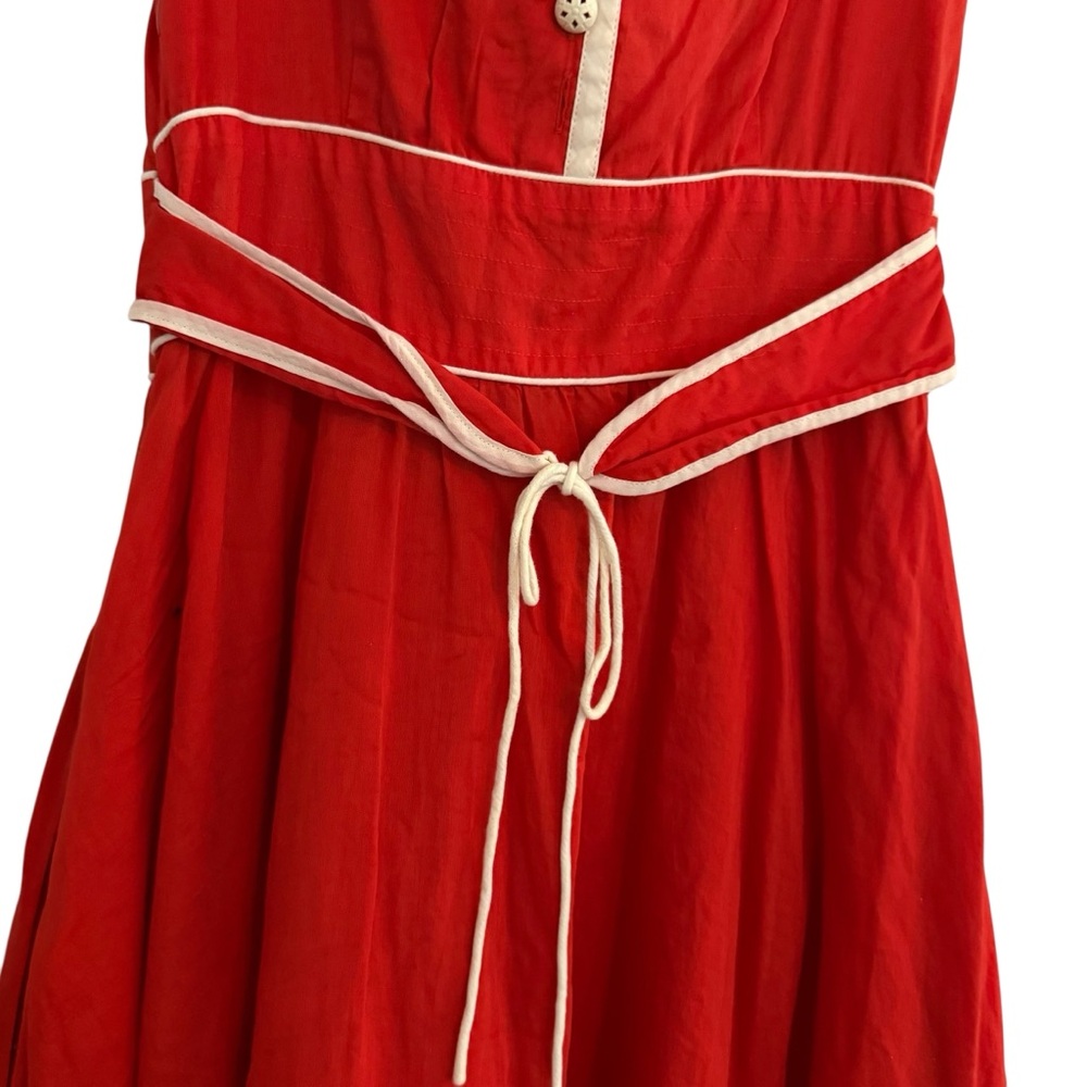 Floreat orange peasant Embroidered Dress size 2 - Picture 8 of 14